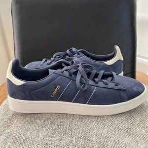 ADIDAS Campus Blue Suede White Gold Sneakers Retro Academia Casual Skater